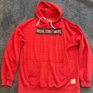 Retro Brand Red Hoodie Rutgers University Scarlet Knights